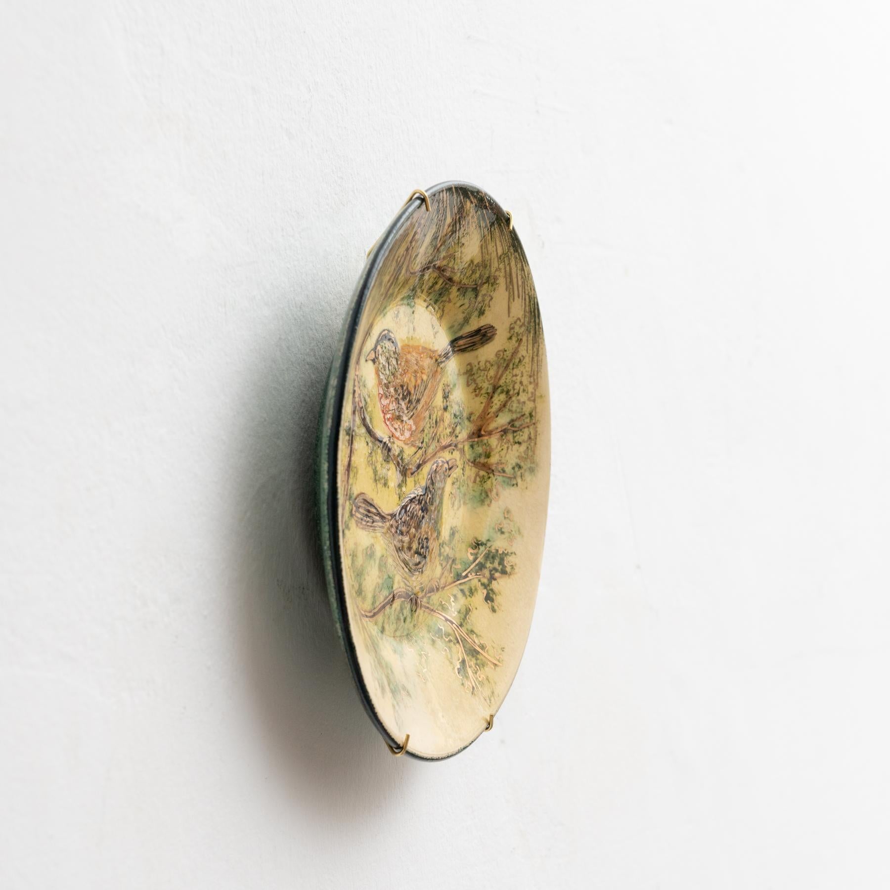 Ceramic Traditional Hand Painted Plate by Catalan Artist Diaz Costa, circa 1960 For Sale 5
