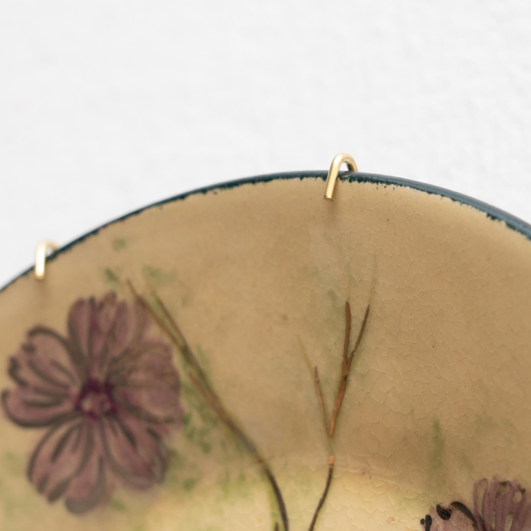 Piatto tradizionale in ceramica dipinto a mano dall'artista catalano Diaz COSTA, circa 1960 in vendita 6