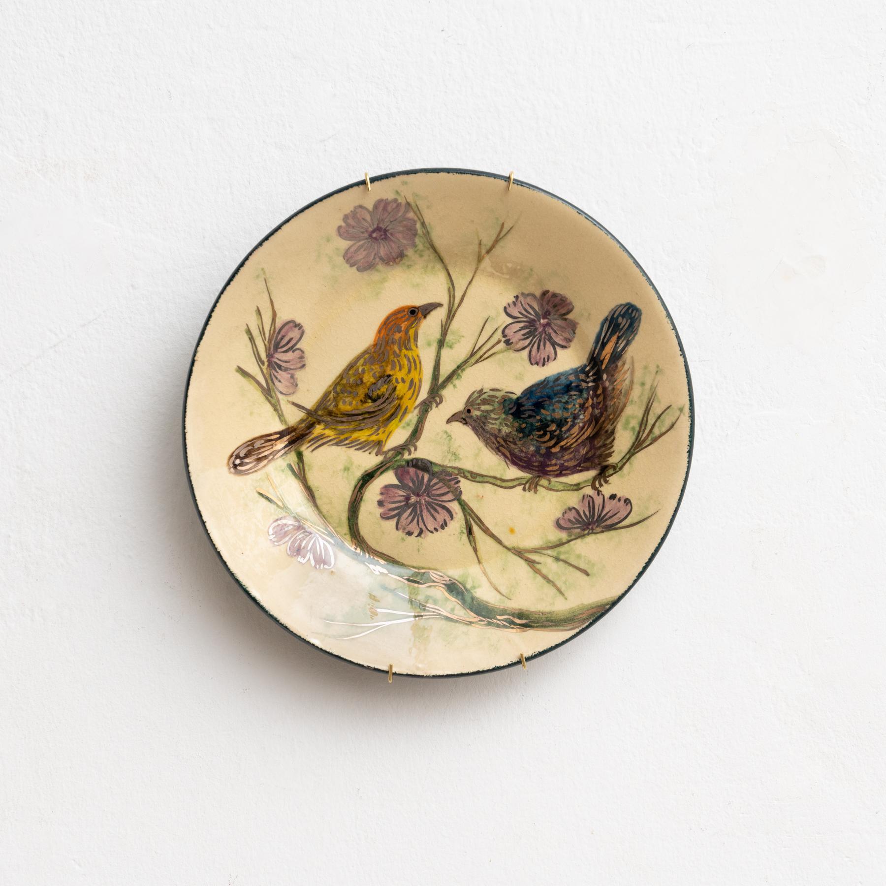Piatto tradizionale in ceramica dipinto a mano dall'artista catalano Diaz COSTA, circa 1960 in vendita 7