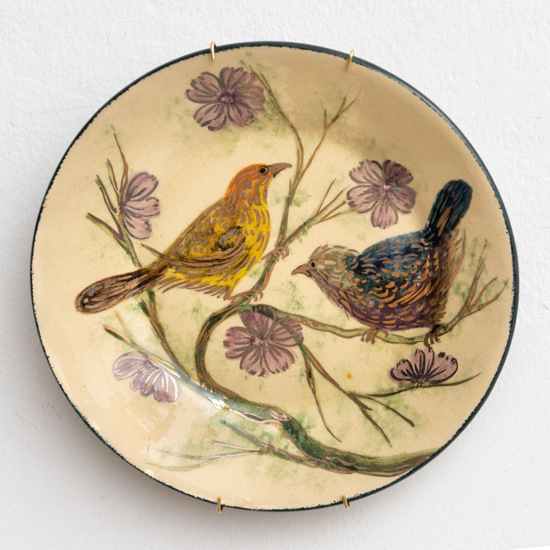Piatto tradizionale in ceramica dipinto a mano dall'artista catalano Diaz COSTA, circa 1960 in vendita 8