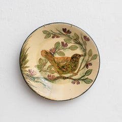 Piatto tradizionale in ceramica dipinto a mano dall'artista catalano Diaz COSTA, circa 1960