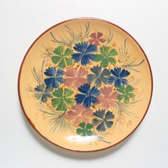 Ceramic Traditional Hand Painted Plate by Catalan Artist Diaz Costa, circa 1960