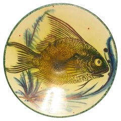 Ceramic Traditional Hand Painted Plate by Catalan Artist Diaz Costa, circa 1960