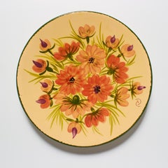 Ceramic Traditional Hand Painted Plate by Catalan Artist Diaz Costa, circa 1960