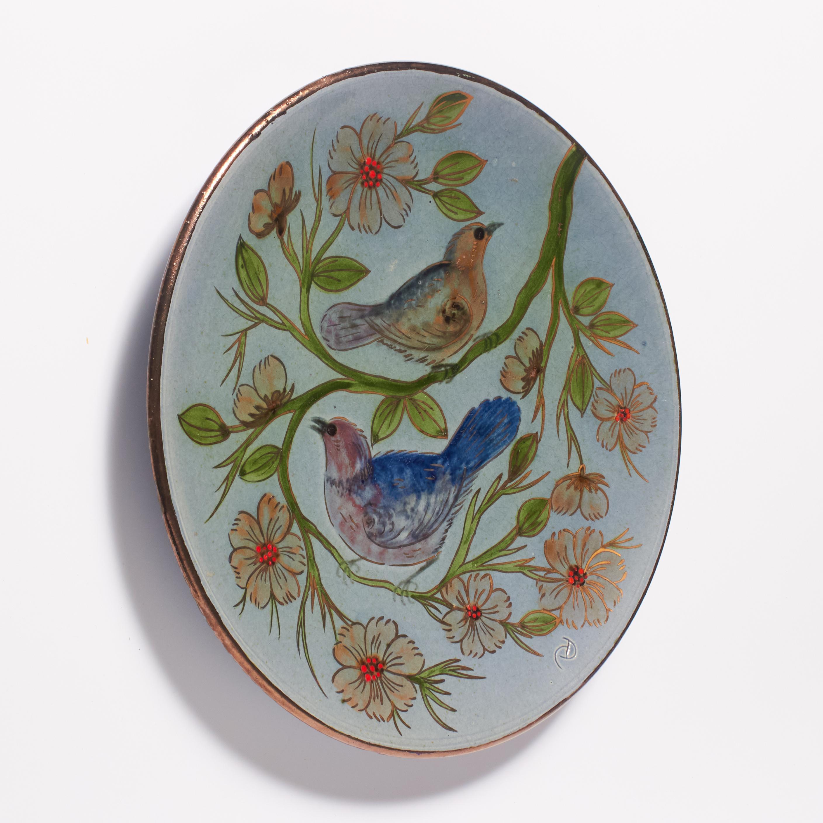 Spanish Ceramic Traditional Hand Painted Plate by Catalan Artist Diaz Costa, circa 1960 For Sale