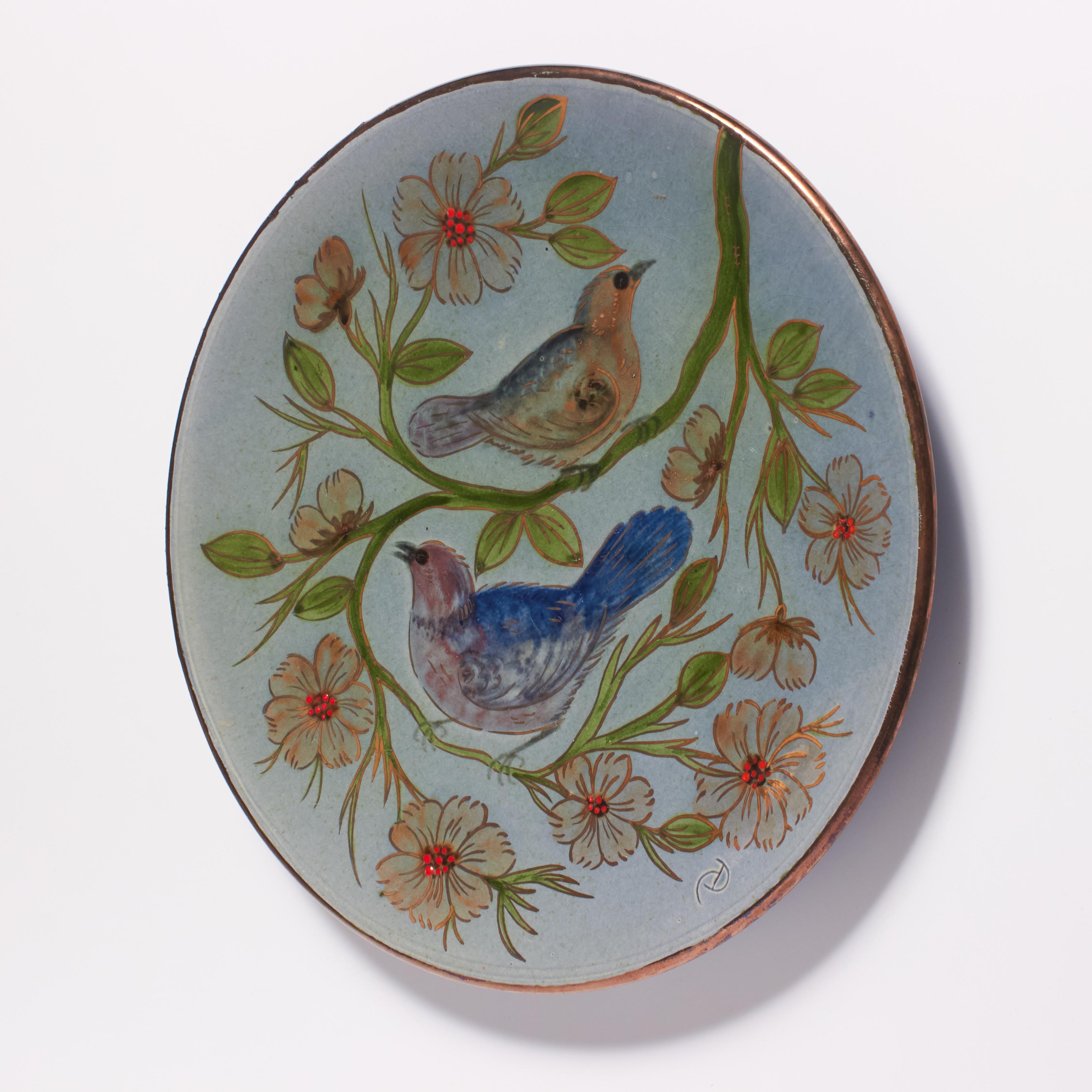 Ceramic Traditional Hand Painted Plate by Catalan Artist Diaz Costa, circa 1960 In Good Condition For Sale In Barcelona, ES