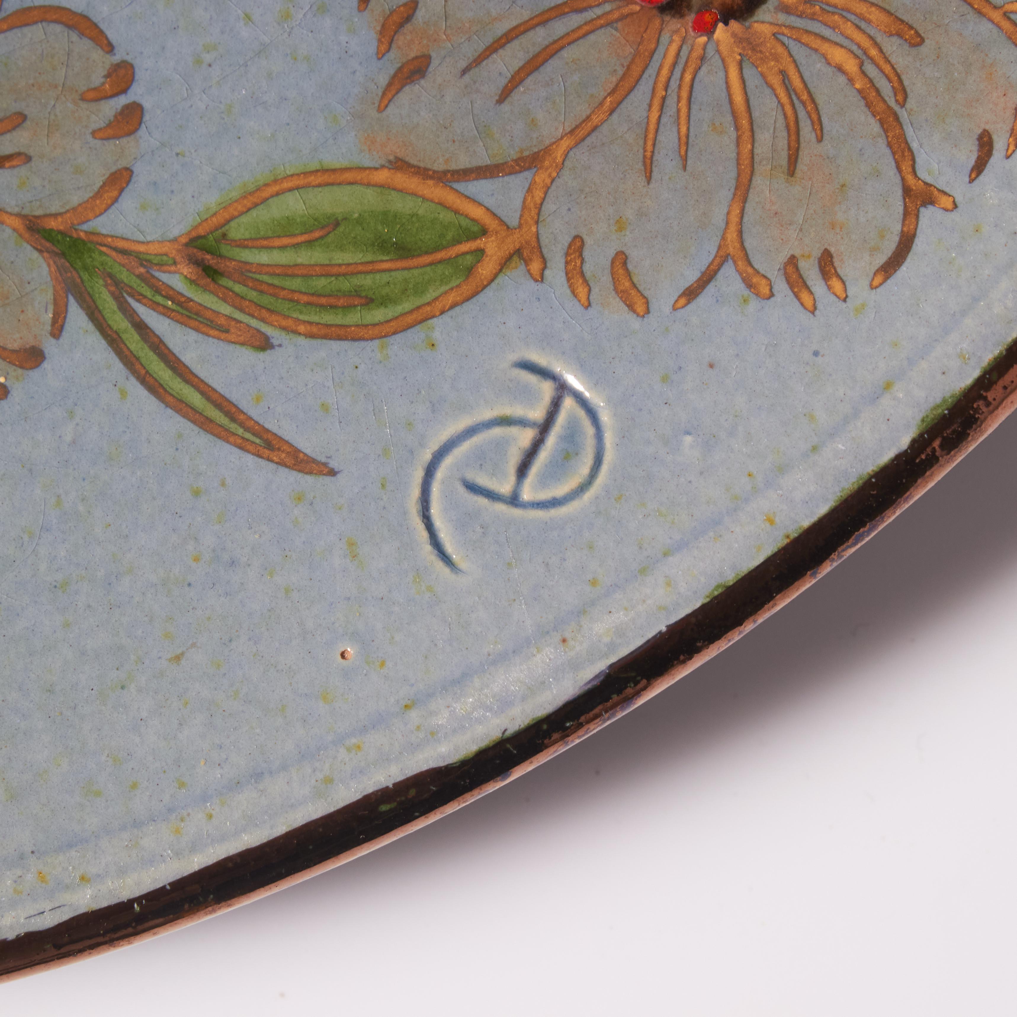 Ceramic Traditional Hand Painted Plate by Catalan Artist Diaz Costa, circa 1960 For Sale 1