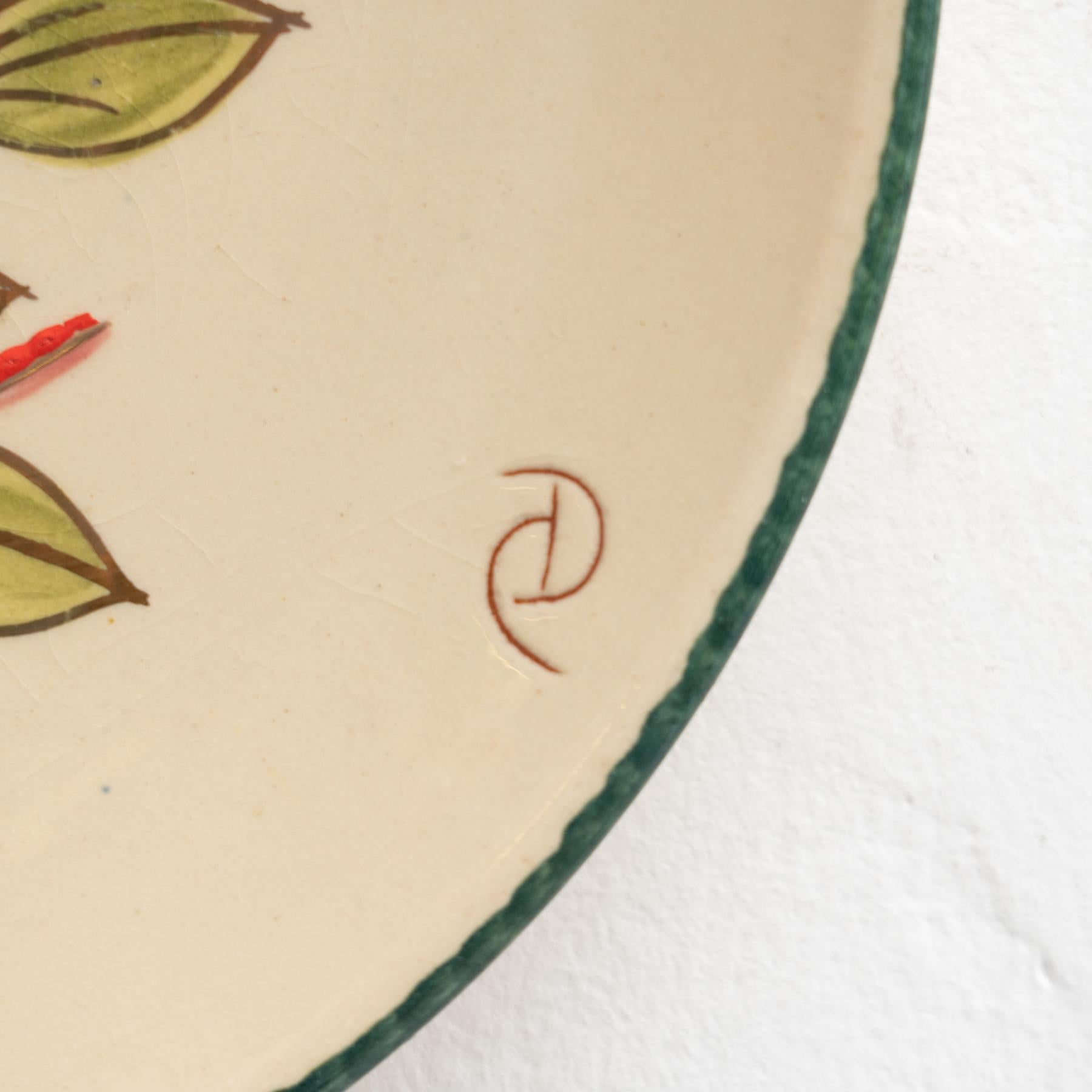 Spanish Ceramic Traditional Hand Painted Plate by Catalan Artist Diaz Costa, circa 1960