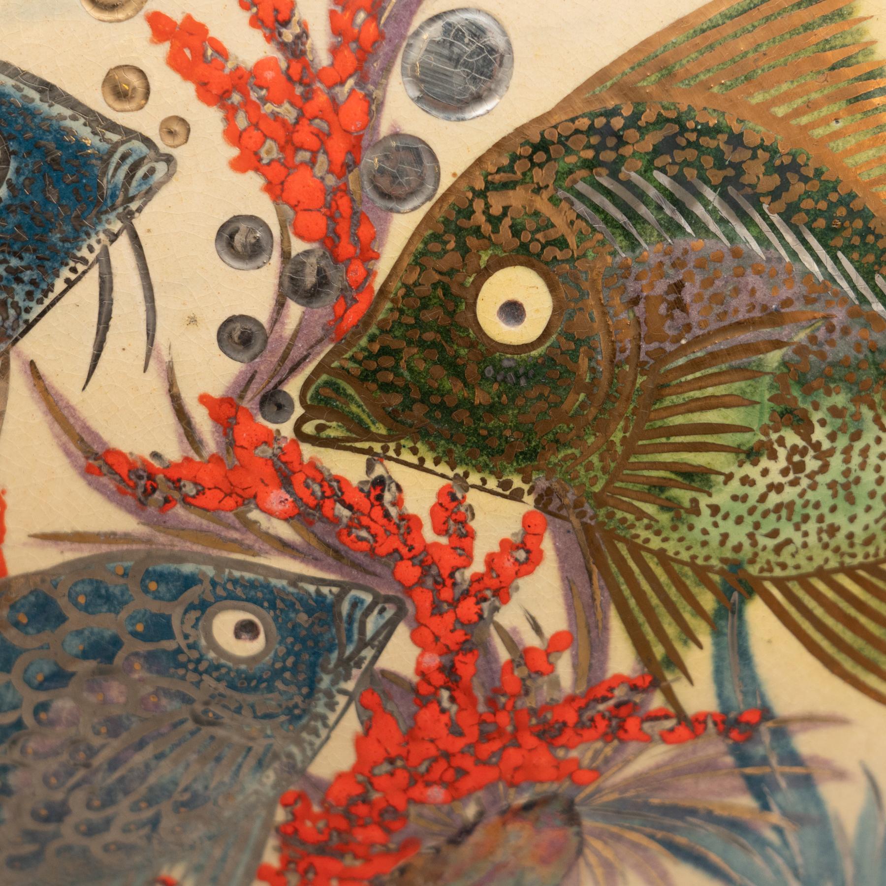 Ceramic Traditional Hand Painted Plate by Catalan Artist Diaz COSTA, circa 1960 1