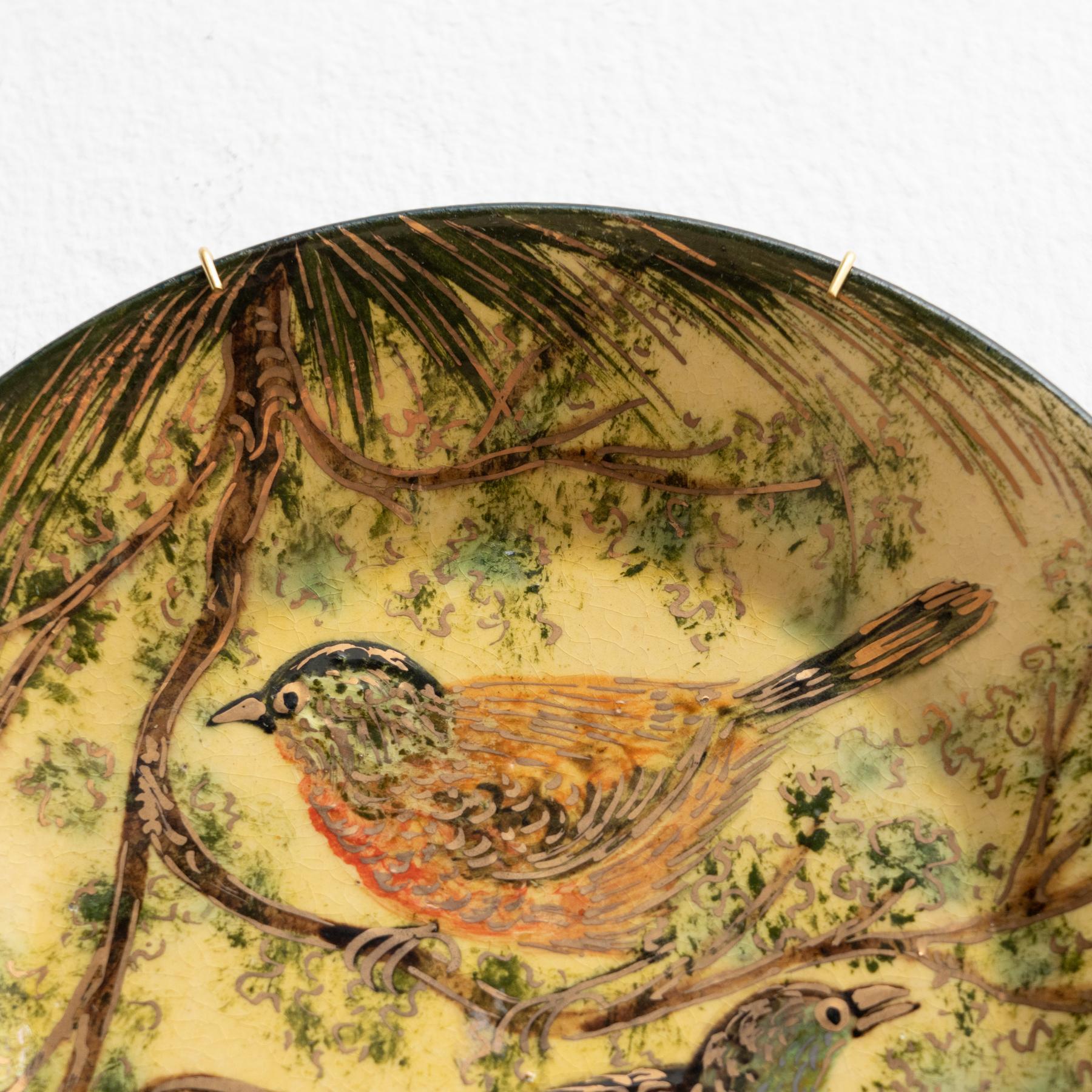 Ceramic Traditional Hand Painted Plate by Catalan Artist Diaz Costa, circa 1960 For Sale 1