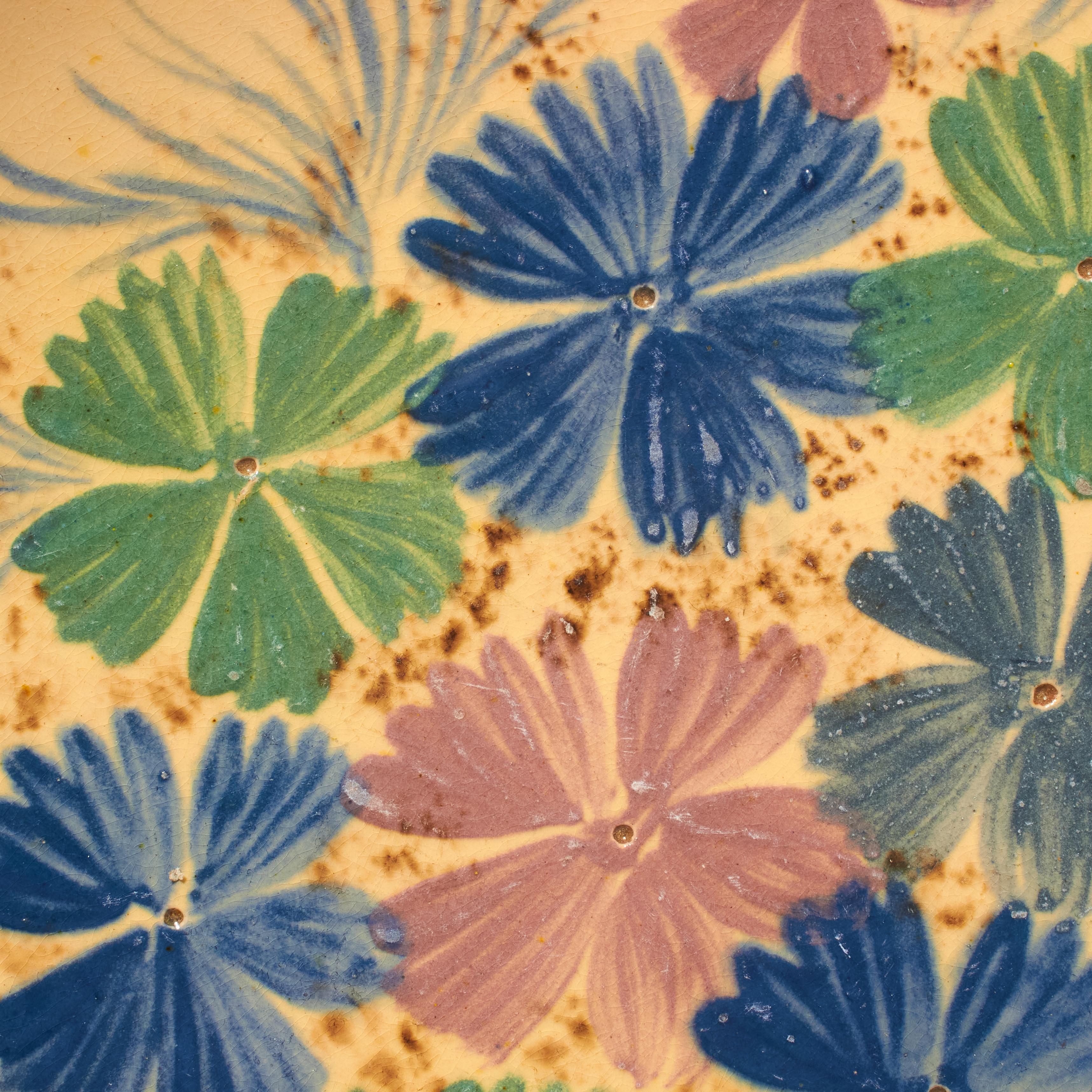 Ceramic Traditional Hand Painted Plate by Catalan Artist Diaz Costa, circa 1960 For Sale 2