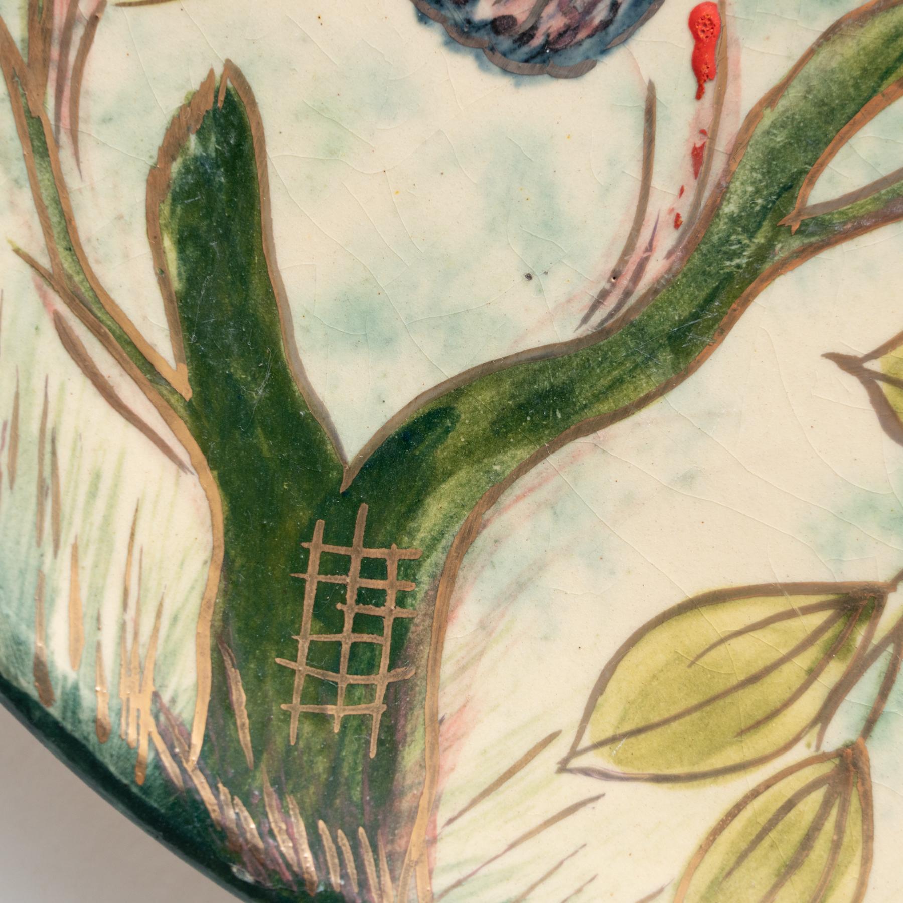 Ceramic Traditional Hand Painted Plate by Catalan Artist Diaz Costa, circa 1960 In Good Condition In Barcelona, Barcelona