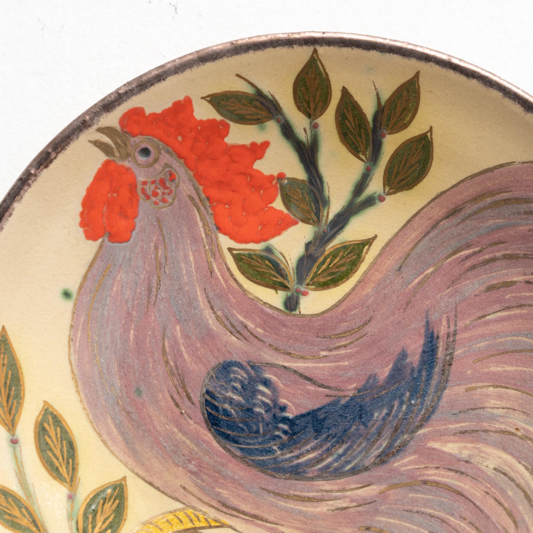 Ceramic Traditional Hand Painted Plate by Catalan Artist Diaz Costa, circa 1960 For Sale 2
