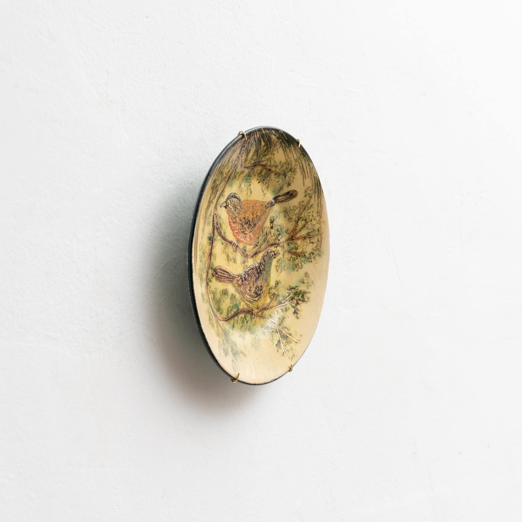 Ceramic Traditional Hand Painted Plate by Catalan Artist Diaz Costa, circa 1960 For Sale 3