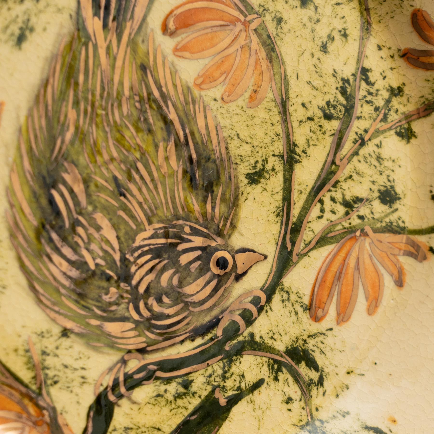 Piatto tradizionale in ceramica dipinto a mano dall'artista catalano Diaz COSTA, circa 1960 in vendita 2