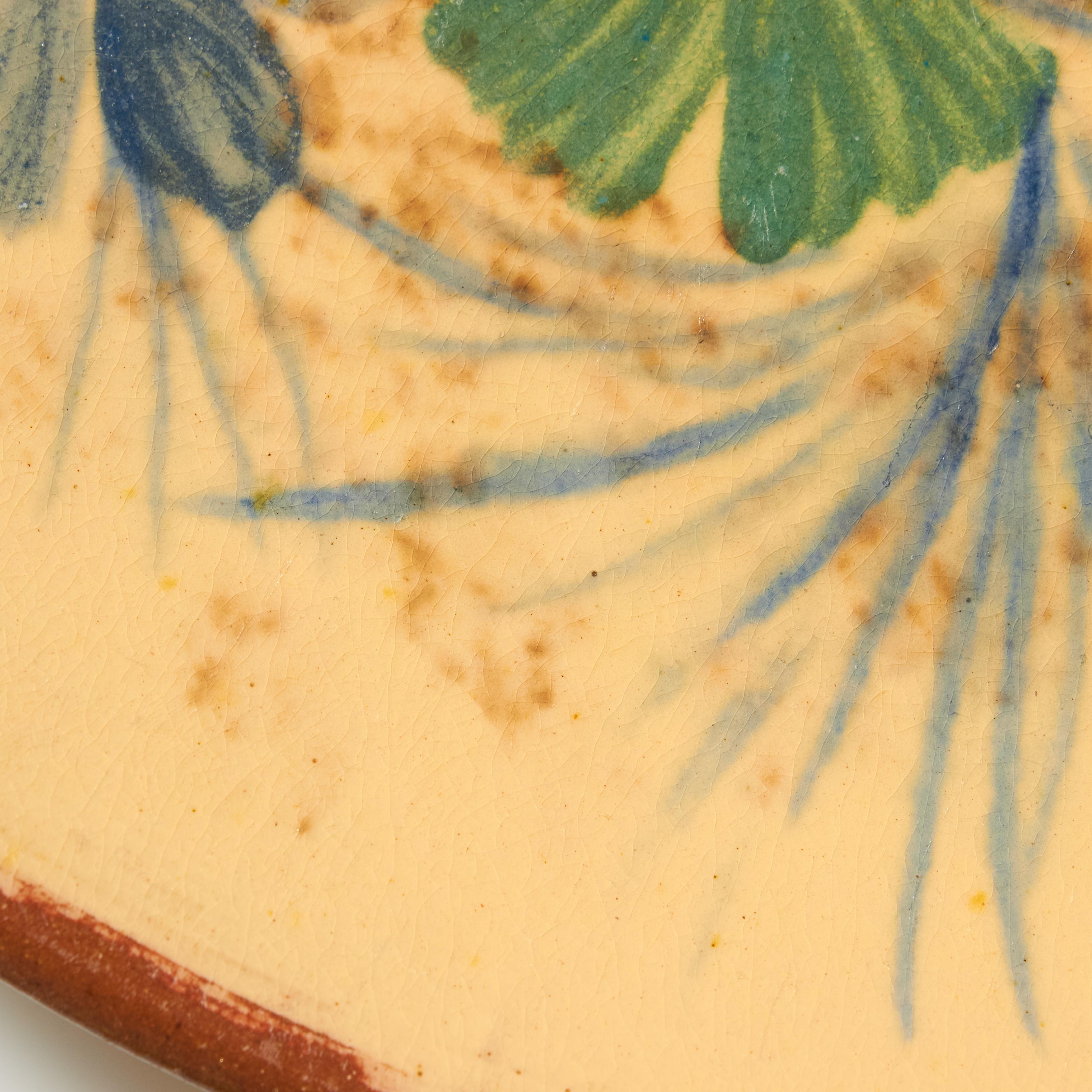 Ceramic Traditional Hand Painted Plate by Catalan Artist Diaz Costa, circa 1960 For Sale 4