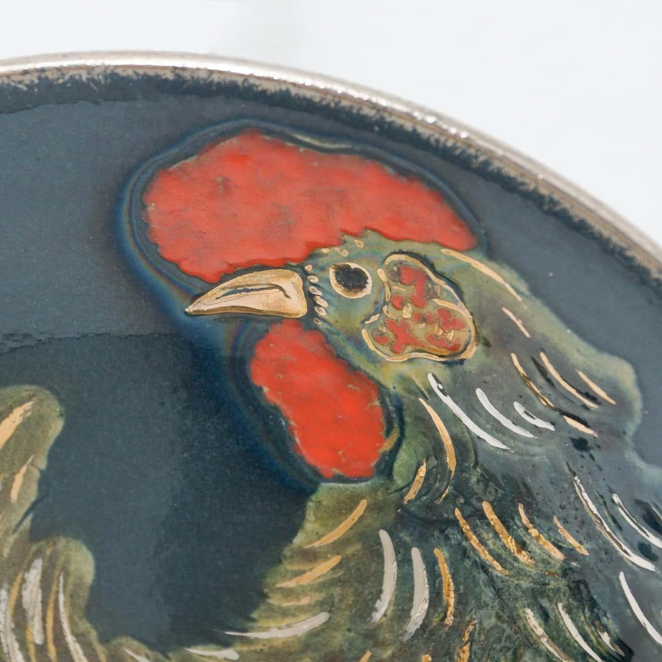 Ceramic Traditional Hand Painted Plate by Catalan Artist Diaz Costa, circa 1960 For Sale 3