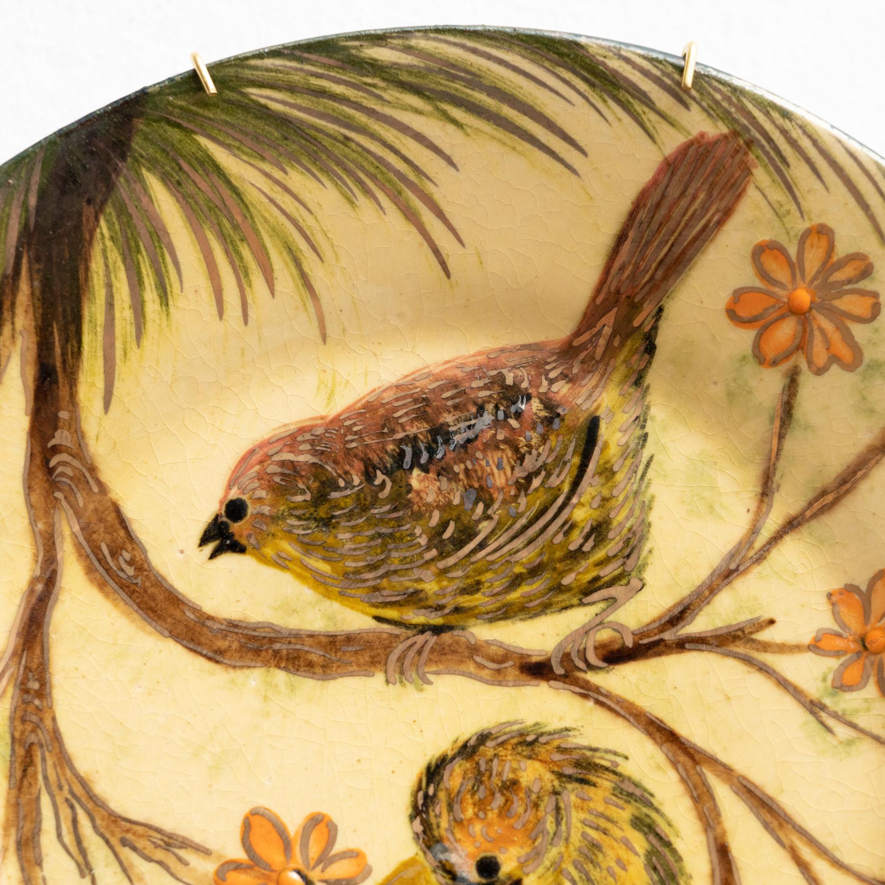 Ceramic Traditional Hand Painted Plate by Catalan Artist Diaz Costa, circa 1960 For Sale 3