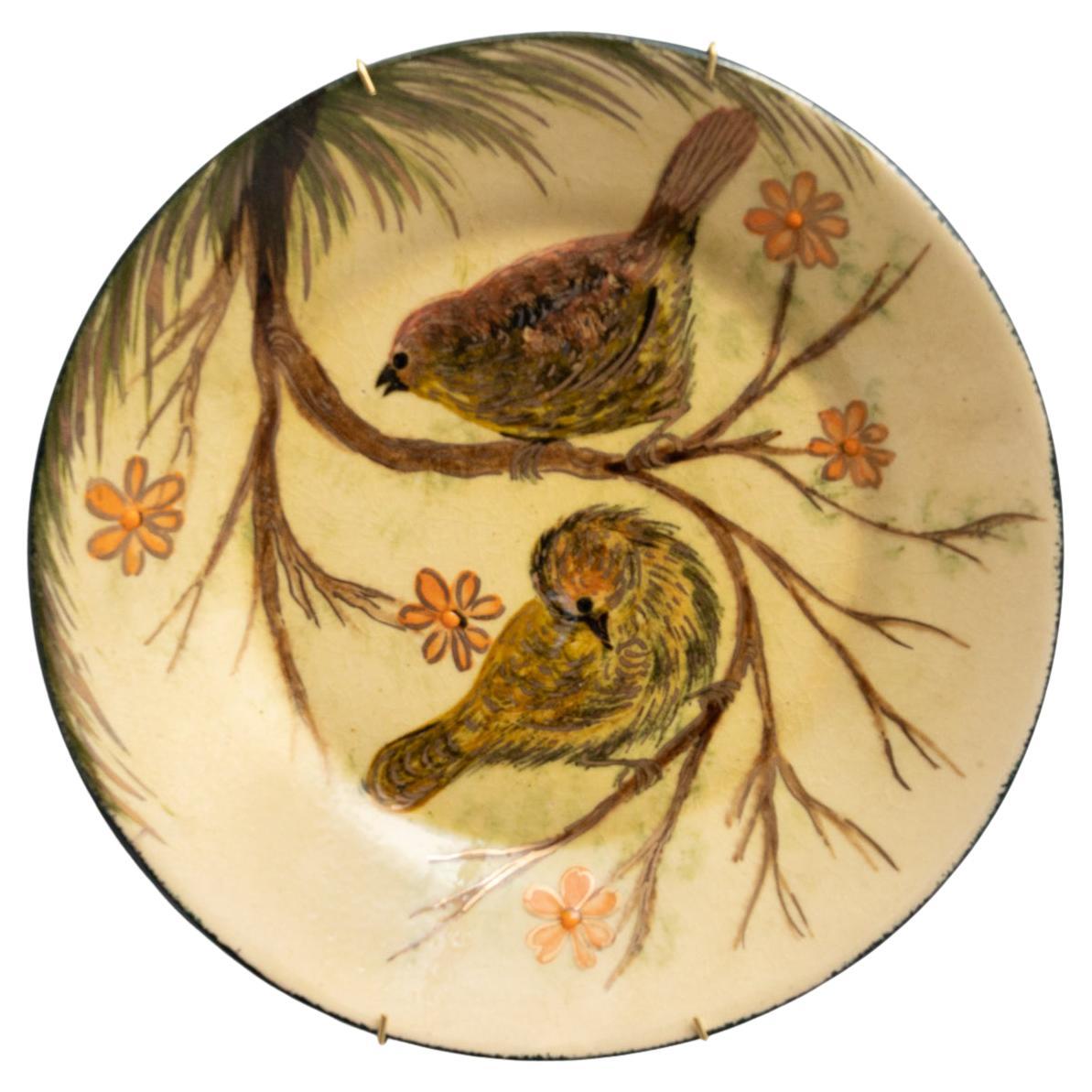 Ceramic Traditional Hand Painted Plate by Catalan Artist Diaz Costa, circa 1960