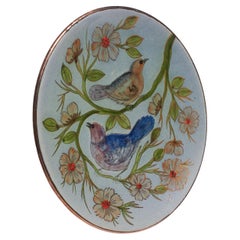 Piatto tradizionale in ceramica dipinto a mano dall'artista catalano Diaz Costa, circa 1960