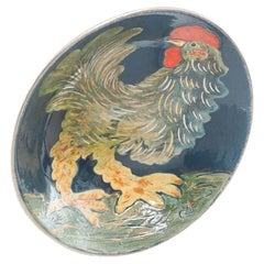 Ceramic Traditional Hand Painted Plate by Catalan Artist Diaz Costa, circa 1960