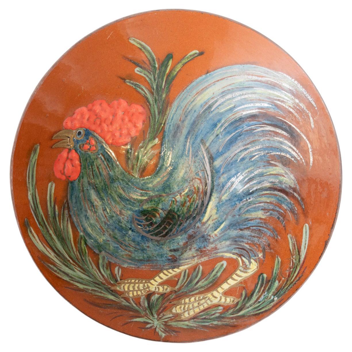 Ceramic Traditional Hand Painted Plate by Catalan Artist Diaz COSTA, circa 1960