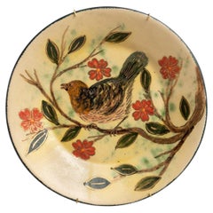 Retro Ceramic Traditional Hand Painted Plate by Catalan Artist Diaz COSTA, circa 1960