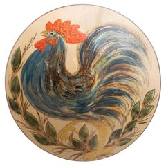 Retro Ceramic Traditional Hand Painted Plate by Catalan Artist Diaz COSTA, circa 1960