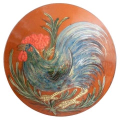 Retro Ceramic Traditional Hand Painted Plate by Catalan Artist Diaz COSTA, circa 1960