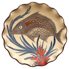 Ceramic Traditional Hand Painted Plate by Catalan Artist Diaz COSTA, circa 1960