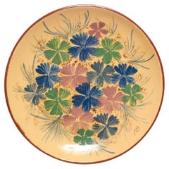 Ceramic Traditional Hand Painted Plate by Catalan Artist Diaz Costa, circa 1960