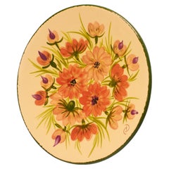 Ceramic Traditional Hand Painted Plate by Catalan Artist Diaz Costa, circa 1960