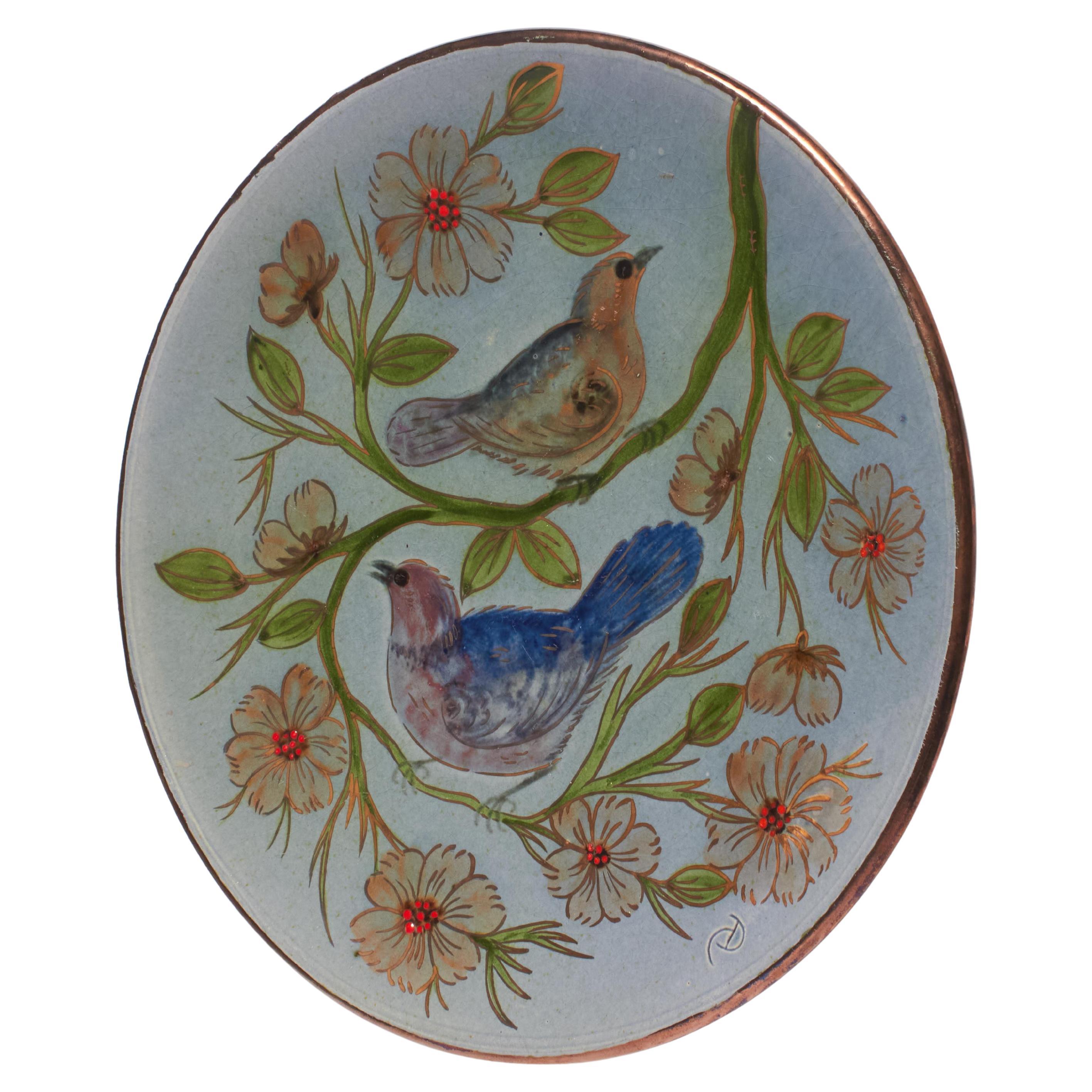 Ceramic Traditional Hand Painted Plate by Catalan Artist Diaz Costa, circa 1960