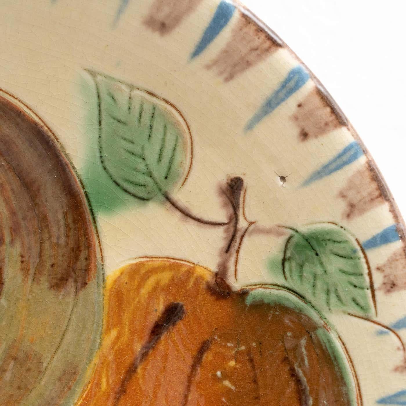 Ceramic Traditional Hand Painted Plate by Catalan Artist Puigdemont, circa 1960 For Sale 5