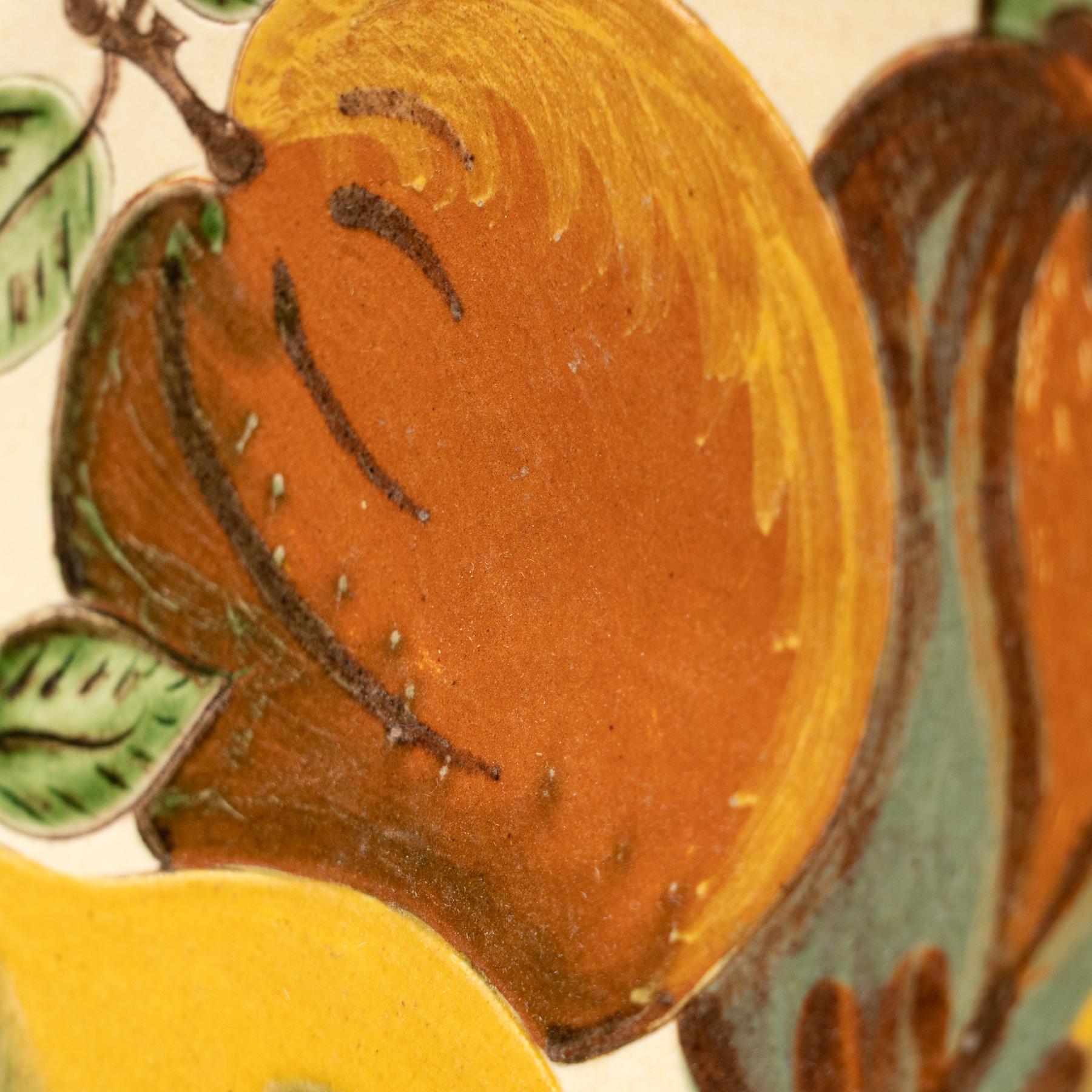 Plato de cerámica tradicional pintado a mano por el artista catalán Puigdemont, hacia 1960 en venta 5