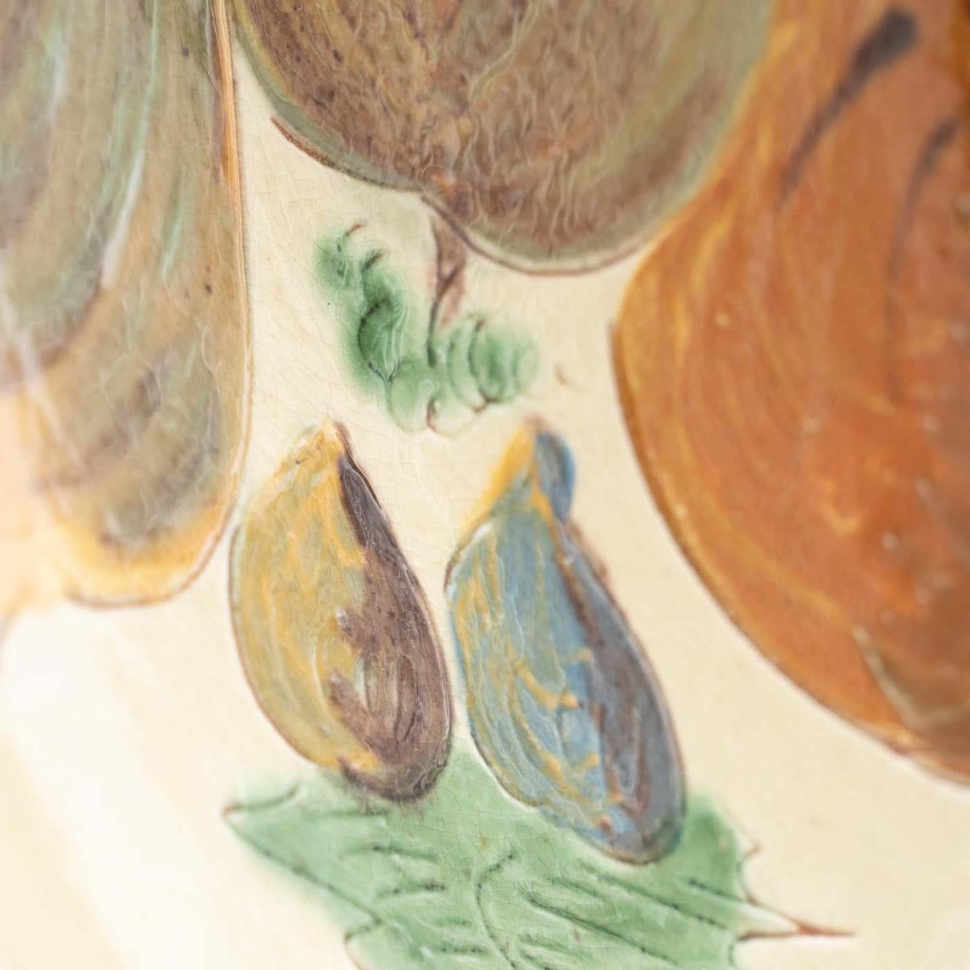 Ceramic Traditional Hand Painted Plate by Catalan Artist Puigdemont, circa 1960 For Sale 7