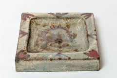 Ceramic Tray with Hand-Painted Floral Motif by Gustave Reynaud
