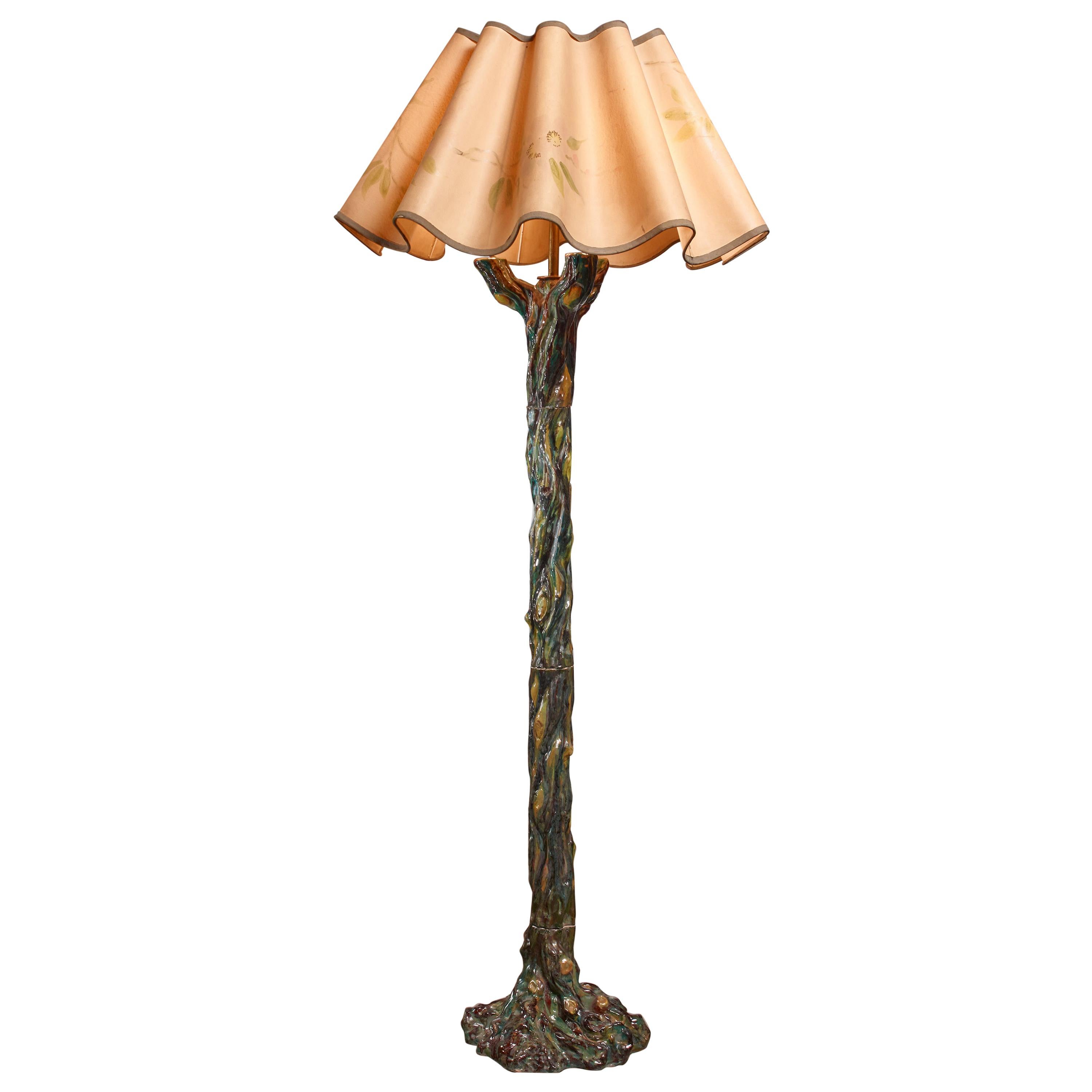 Ceramic Tree-Shaped Floor Lamp, Italy For Sale at 1stDibs