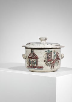 Soupière en céramique de Gustave Reynaud pour l'Atelier le Mrier, Vallauris, années 1960