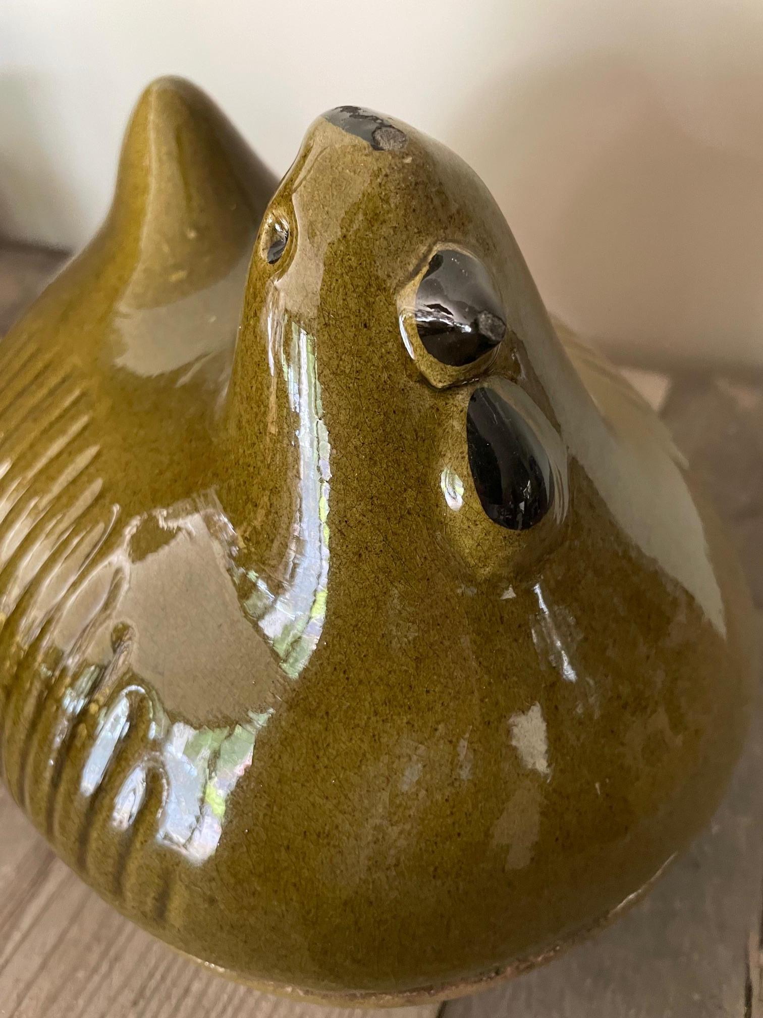 Mid-Century Modern Ceramic tureen in the shape of a chicken For Sale