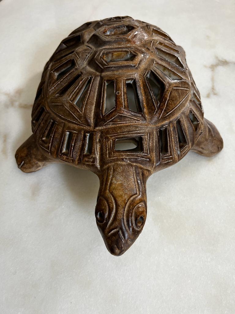 Mid-Century Modern Ceramic turtle lamp Agnes Escala 1970