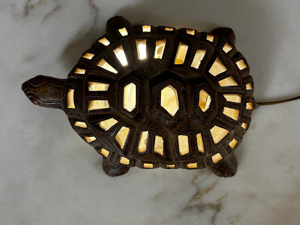 Late 20th Century Ceramic turtle lamp Agnes Escala 1970 