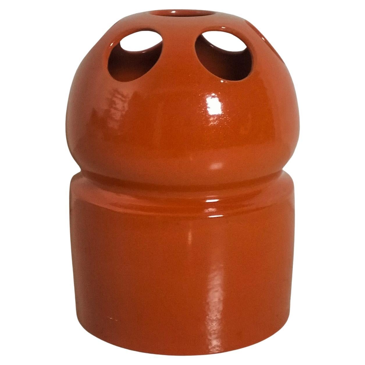 Ceramic umbrella stand in 1970s design style, italian manufacturing For Sale
