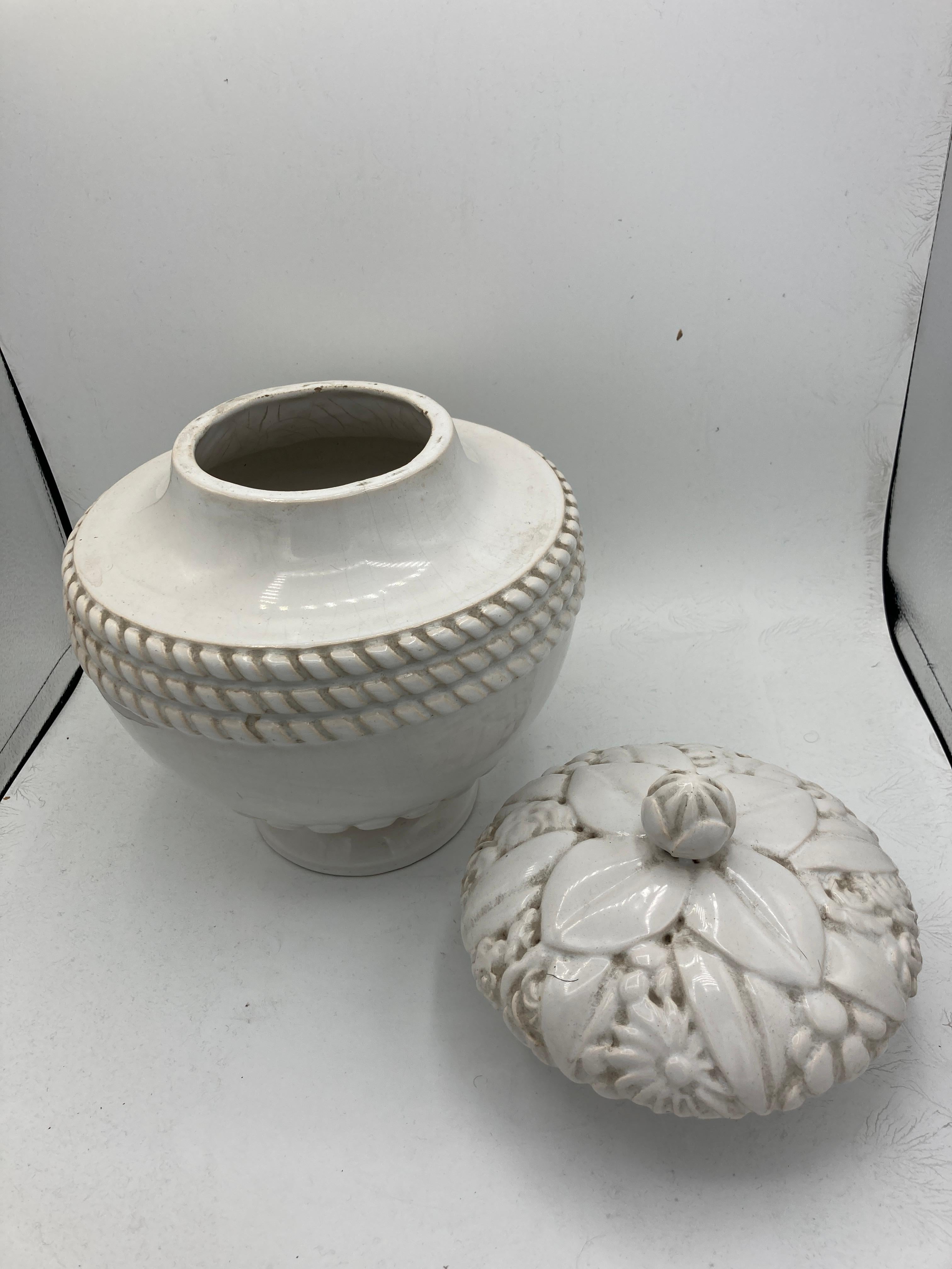 European Ceramic urn designed by Louis Sue et André Mare For Sale