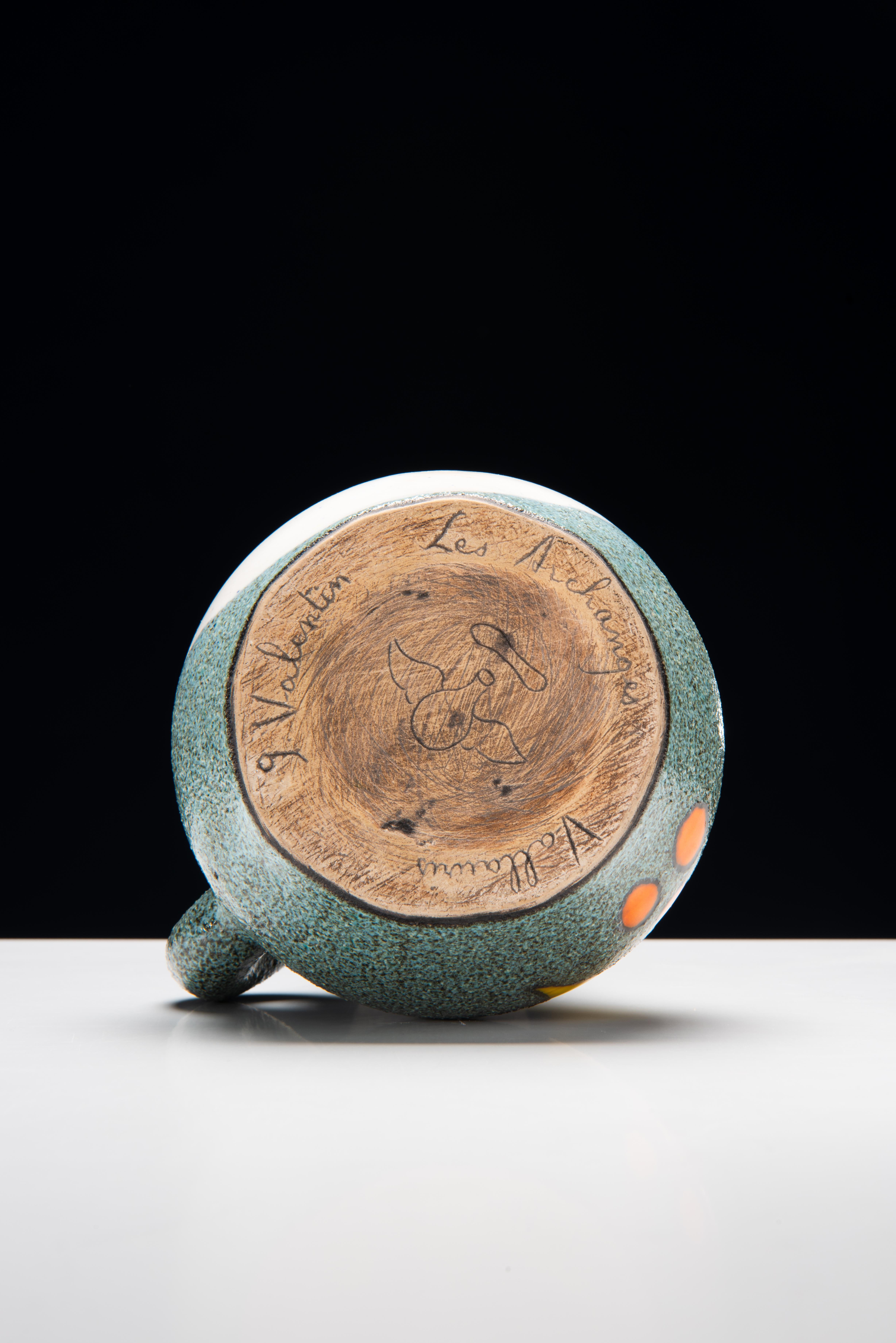 XX secolo Vaso in ceramica - Anni '50 - Francia - Gilbert Valentin & Les Archanges in vendita