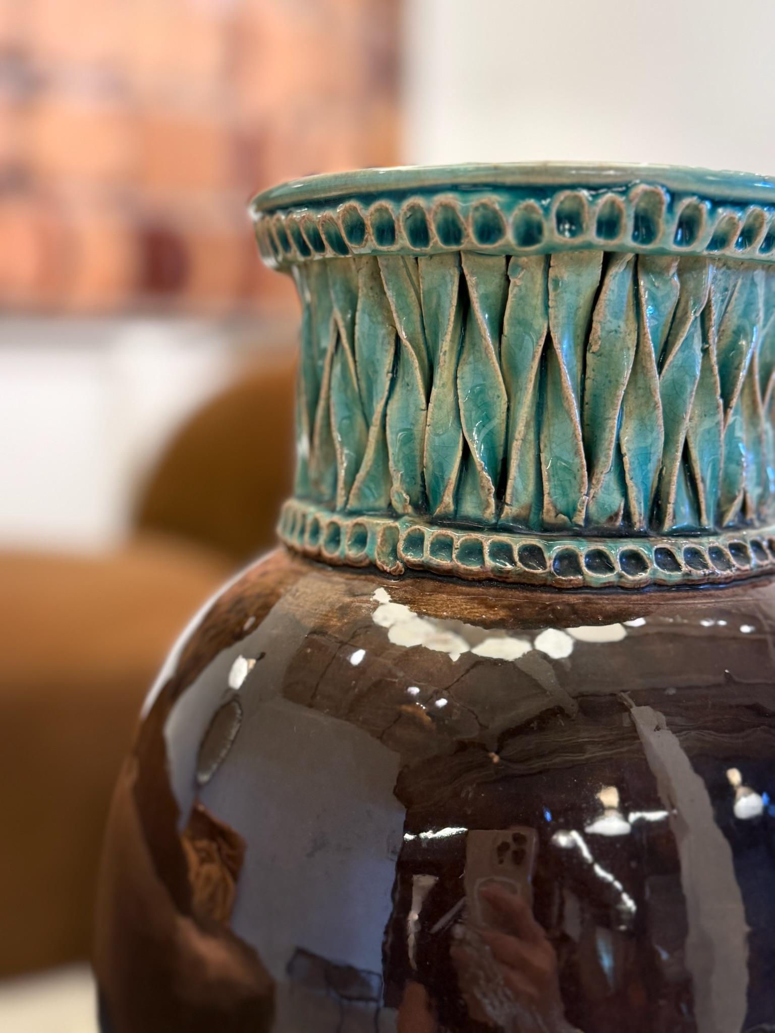 French Ceramic Vase, Accolay, circa 1970 For Sale
