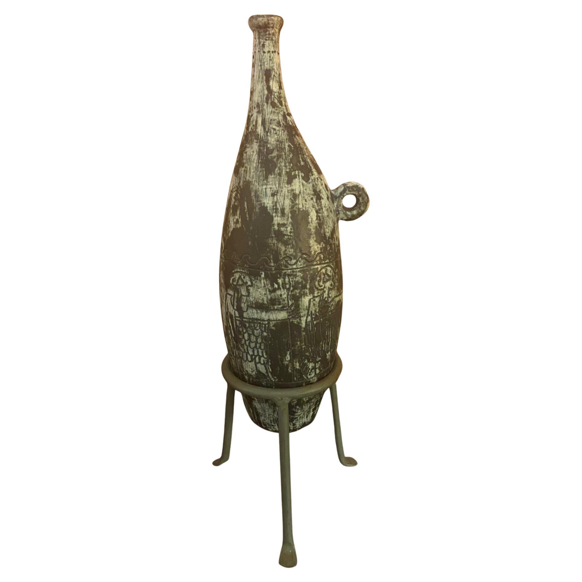 Ceramic Vase/ Amphora by Jacques Blin, France, 1950s