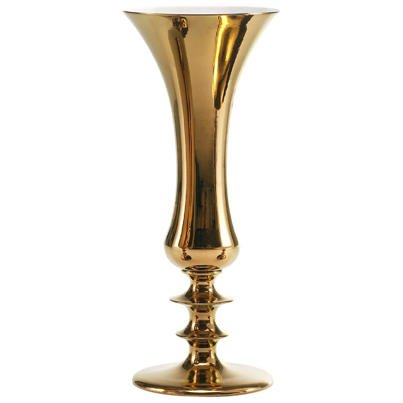 Vase en céramique "ANNE II" fabriqué à la main en bronze par Gabriella B. Fabriqué en Italie