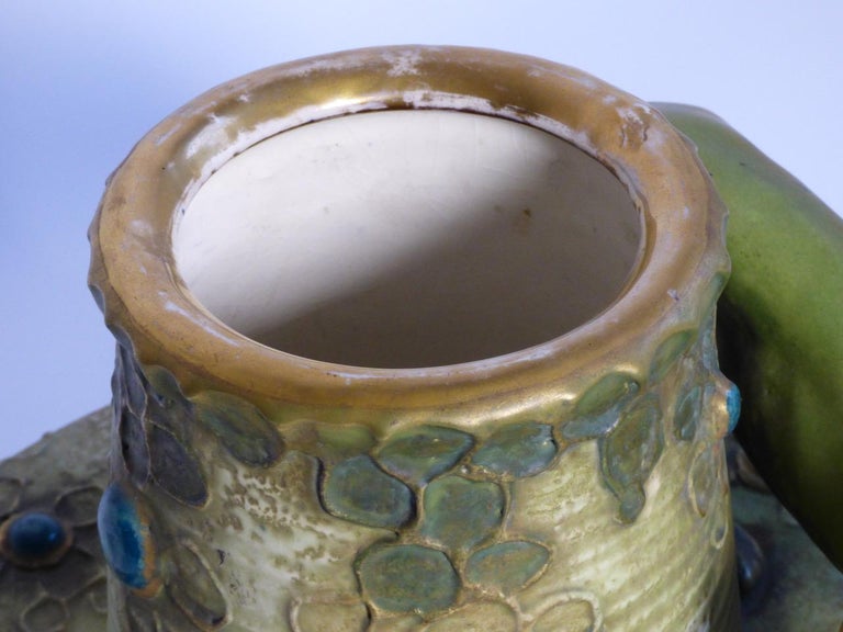 Ceramic Vase Art Nouveau Pottery Turn-Teplitz Bohemia Amphora, Austria ...