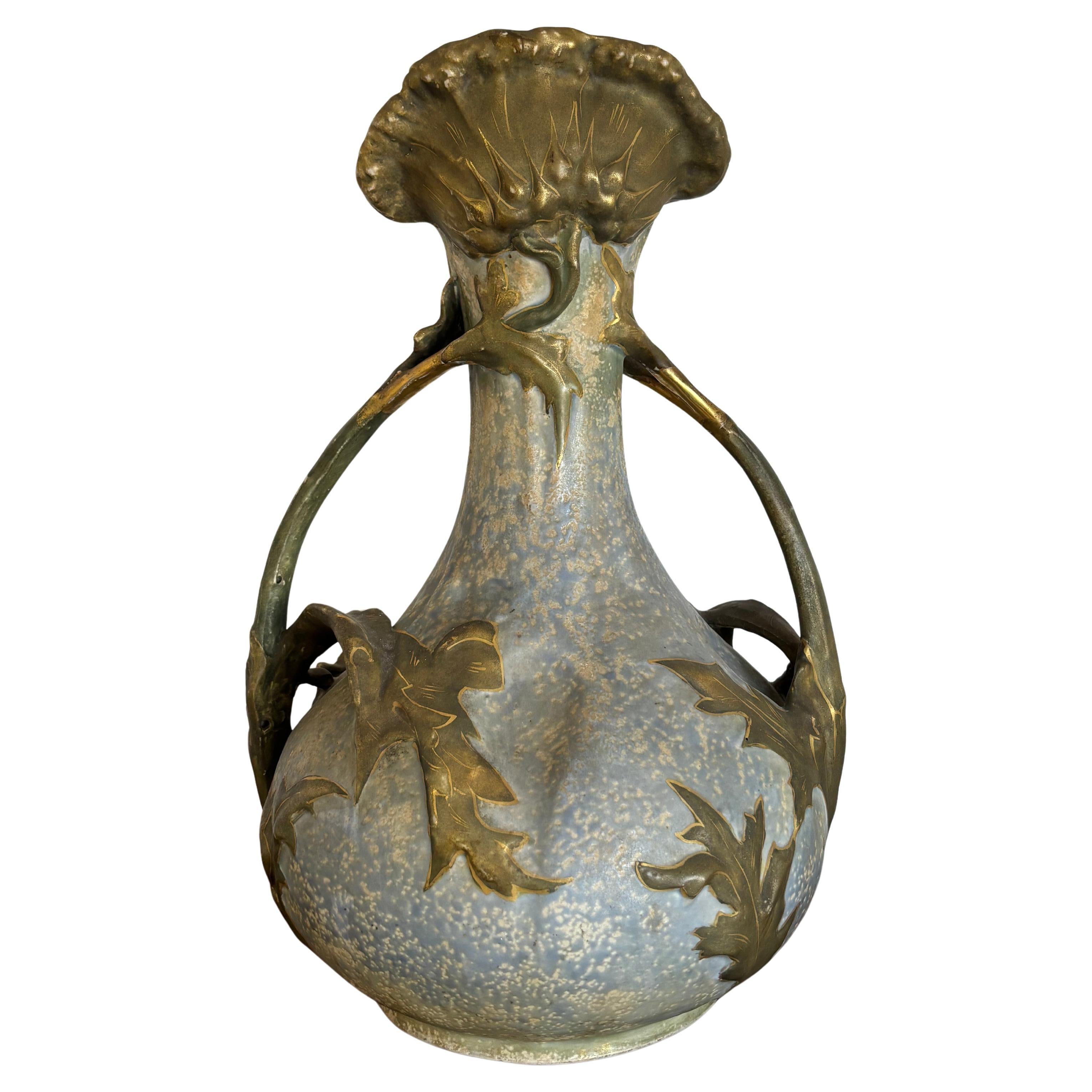 Vaso in ceramica Art Nouveau Turn-Teplitz Boemia Amphora, Austria